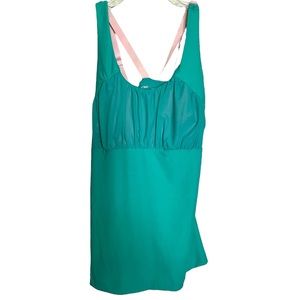 Marika tek tank top medium teal turquoise blue green